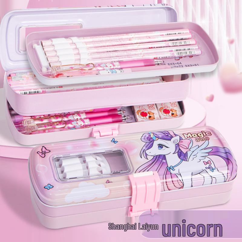 Трехслойный металлический пенал-таблица умножения для детей - Большая вместимость для учеников начальной школы