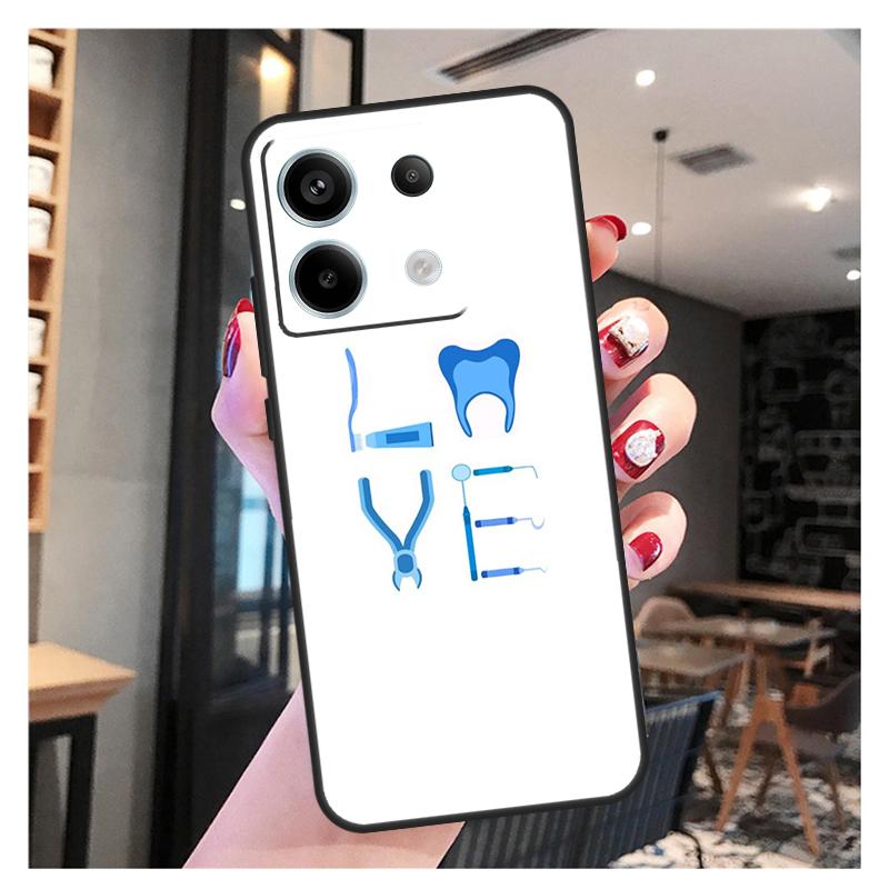 Чехол для телефона Xiaomi Redmi Note 13 Pro 12 11 9 10 12S 11S 10S 9S Redmi 13 12 10C 12C 13C с рисунком 'Стоматолог Стоматологический Зуб Медсестра Чехол'