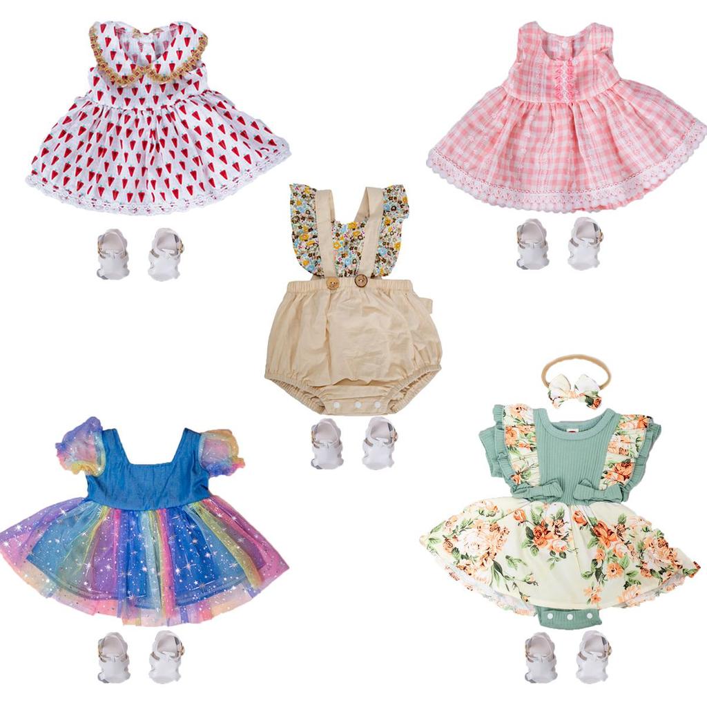 New Arrive Summer Dress For Reborn Baby Doll DIY Colorful Bebe Doll Accessories Fit For 22-23 Inch Newborn Dolls