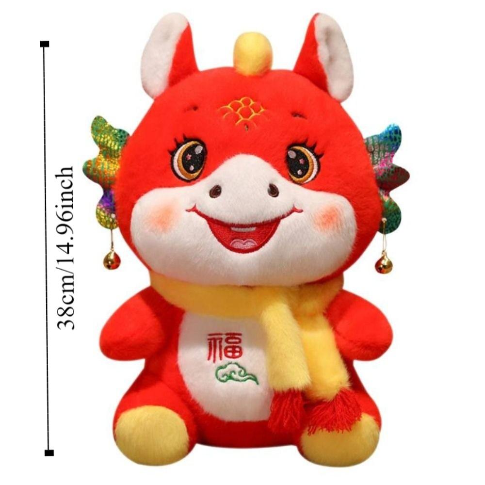 Soft Stuffed Lucky Pony Plush Toys Letter Print Horse Year Mascot Chinese New Year