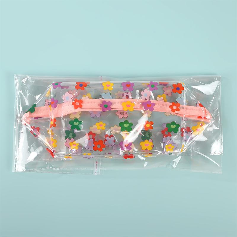 Portable Transparent Makeup Bag Zippered PVC Cosmetic Pouch for Women Travel Toiletry Storage Bag