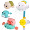 JUYEE Bath Toys Baby Water Play Toys Popularity Ranking Rainbow Shower Pig Turtle Dolphin Birthday Gift Baby Gift of 4 Random (Set - Color)