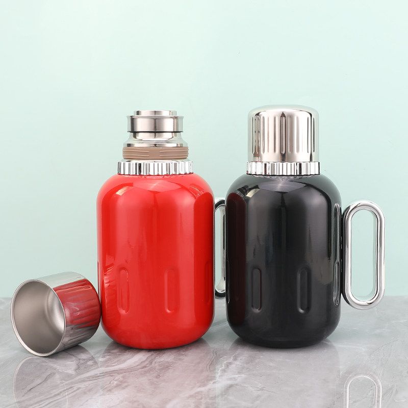 Large Capacity Thermos Cup Ikea 316 Stainless Steel Thermos Pot Household High-End Mechanical Temperature Display Teapot Warm Water Kettle