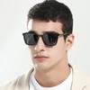 Non-polarized Classic Rectangle Sunglasses Men Night Vision Driving Sunglasses Fashion Square Spring Hinge Driving Cycling Eyewear