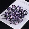 Three Teeth Duckbill Clip Women Hair Clip Flower Style Grip Updo Headwear Hair Rhinestone