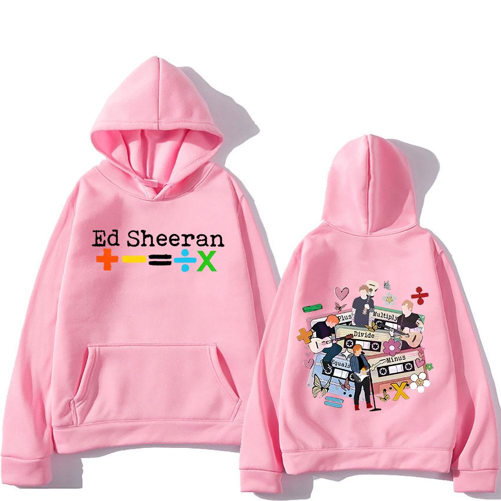 Ed Sheeran Tour 2024 Толстовка с капюшоном и двусторонней печатью в стиле ретро в стиле хип-хоп с капюшоном из флиса в стиле панк, мягкая толстовка с капюшоном Sudaderas