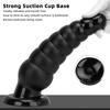 Black Extra Large Anal Plug with Suction Cup Fisting Toy Anal Expander Adult Sex Toy Big Dick PVC Dildo