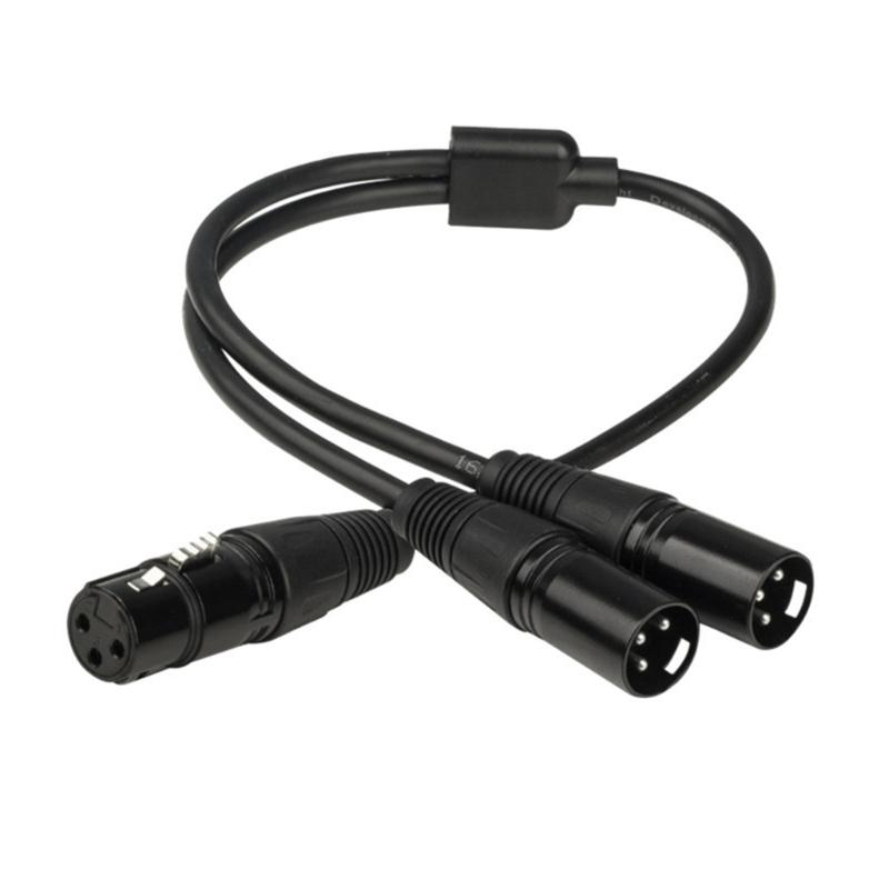 50CM Balanced Microphone Y Cable 3Pin Female to Double 3-Pin Male for Auditory Splitter and Mixers Connections