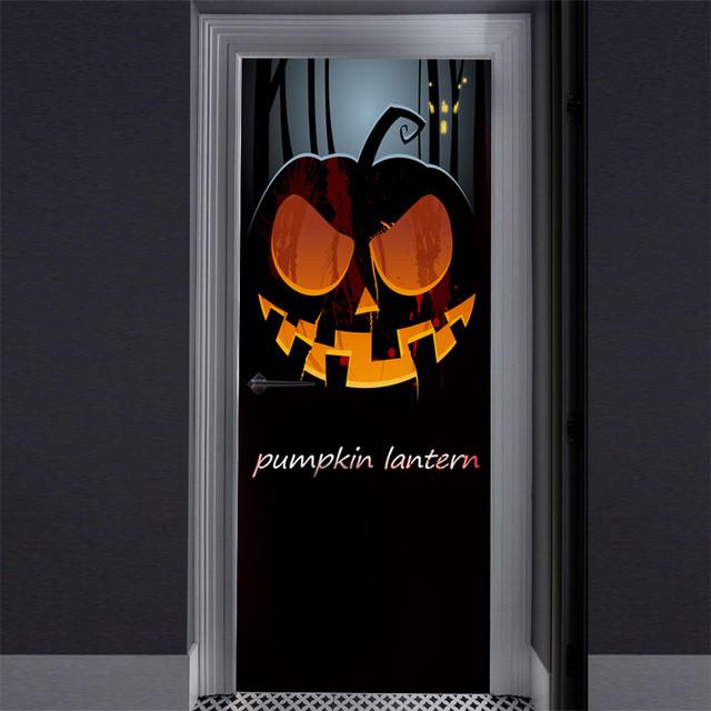 3D серые обои ужасов для украшения Хэллоуина, наклейка на дверь, самоклеящаяся водонепроницаемая наклейка на стену из ПВХ, декор для вечеринки, фреска с зомби