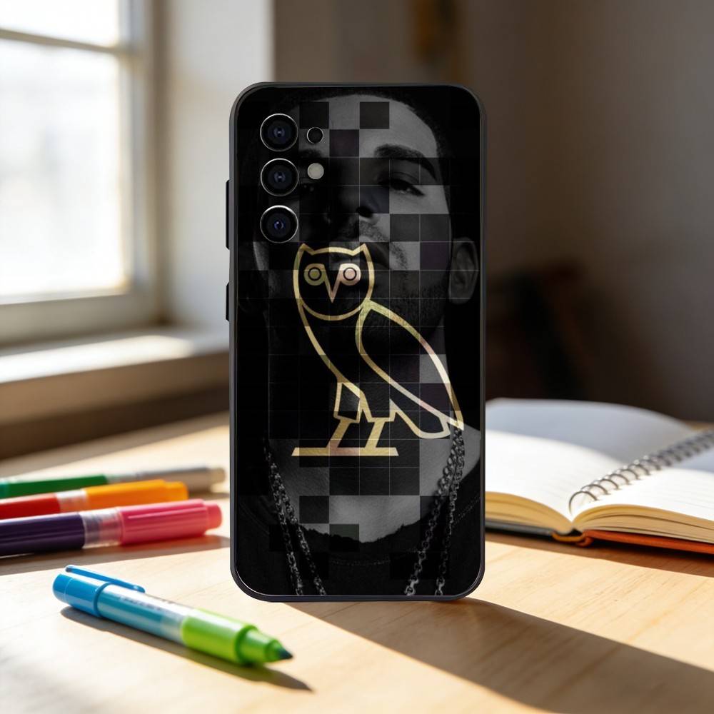 D-Drake OvO OWL Phone Case For Samsung S25,S24,S21,S22,S23,S30,Ultra,S20,Plus,Fe,Note,10,9,5G Black Cover