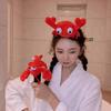 Headwear Crayfish Crab Cute Hair Band Plush Hairpin Headband Face Wash