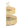 27 Pattern 2-storey Honeycomb Cookie (20-25 Cm) Gold