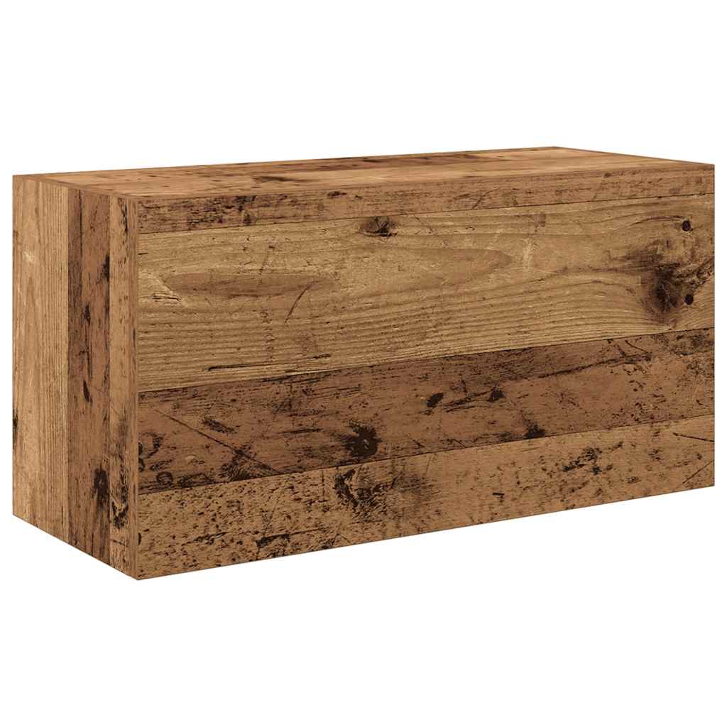 Bathroom Wall Cabinet Rustic Wood Look 60 x 25 x 30 cm Engineered Wood