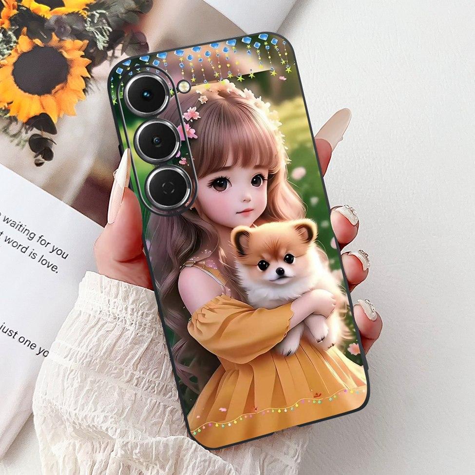 Чехол для Tecno Spark 40Pro KM6 Чехол для Techno Spark 40 Pro Чехол Силиконовый Роскошный Бабочка Любовь Мода Цветы Крутой Расписной