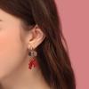 Мои серьги-цветок-омлет Красные