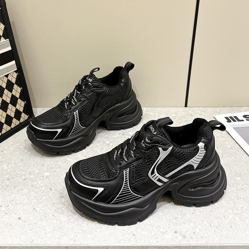 Женские кроссовки на плоской подошве, туфли на платформе, пэчворк, толстая подошва, мягкая кожа, круглый носок, повседневные женские кроссовки, размер 35-40