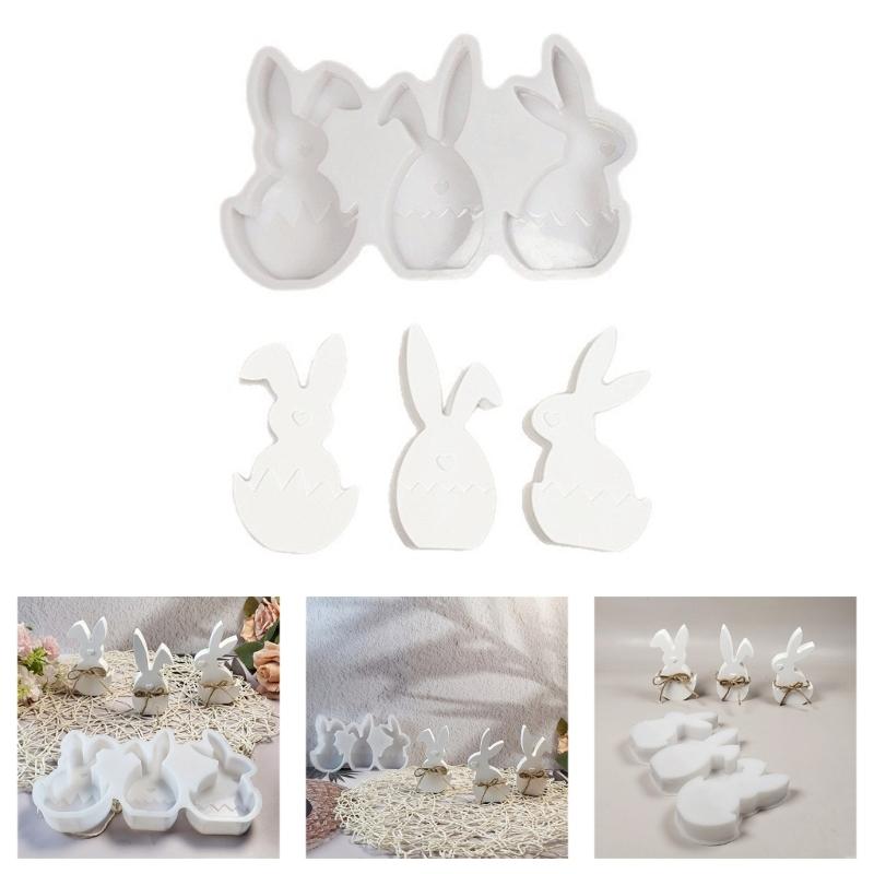 Silicone Eggs Rabbits Mould for Craft Projects Festival Decoration and Home Garden Ornament