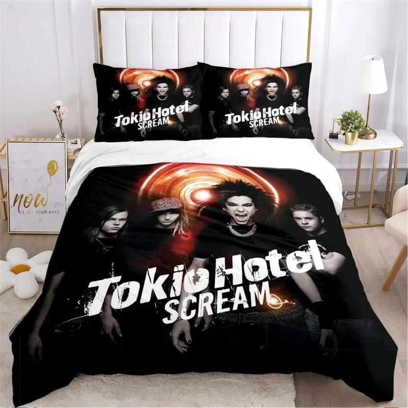 Tokio Hotel 3D-печать Рок Bplus Al Сезон Мягкое одеяло Пододеяльник Комплекты постельного белья Мягкий удобный пододеяльник и наволочки Односпальный Двуспальный Queen King