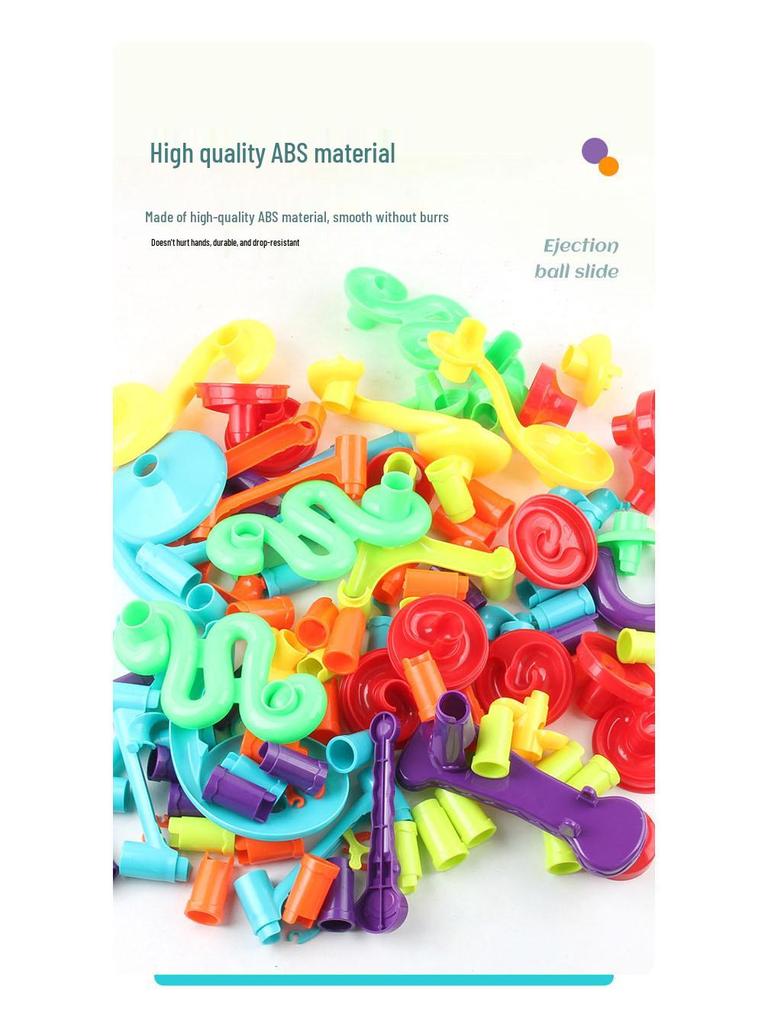 Универсальные сцепляющиеся слайд-блоки: 3D Мраморный трек Игрушки-лабиринты с катапультой