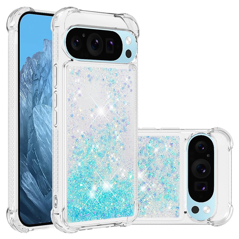 Блестящий Чехол-Жидкий Песок для Google Pixel 10 Pro XL 9 8 Pro 10A 9A 8A 7A с Подушкой Безопасности, Противоударный Защитный Чехол Funda