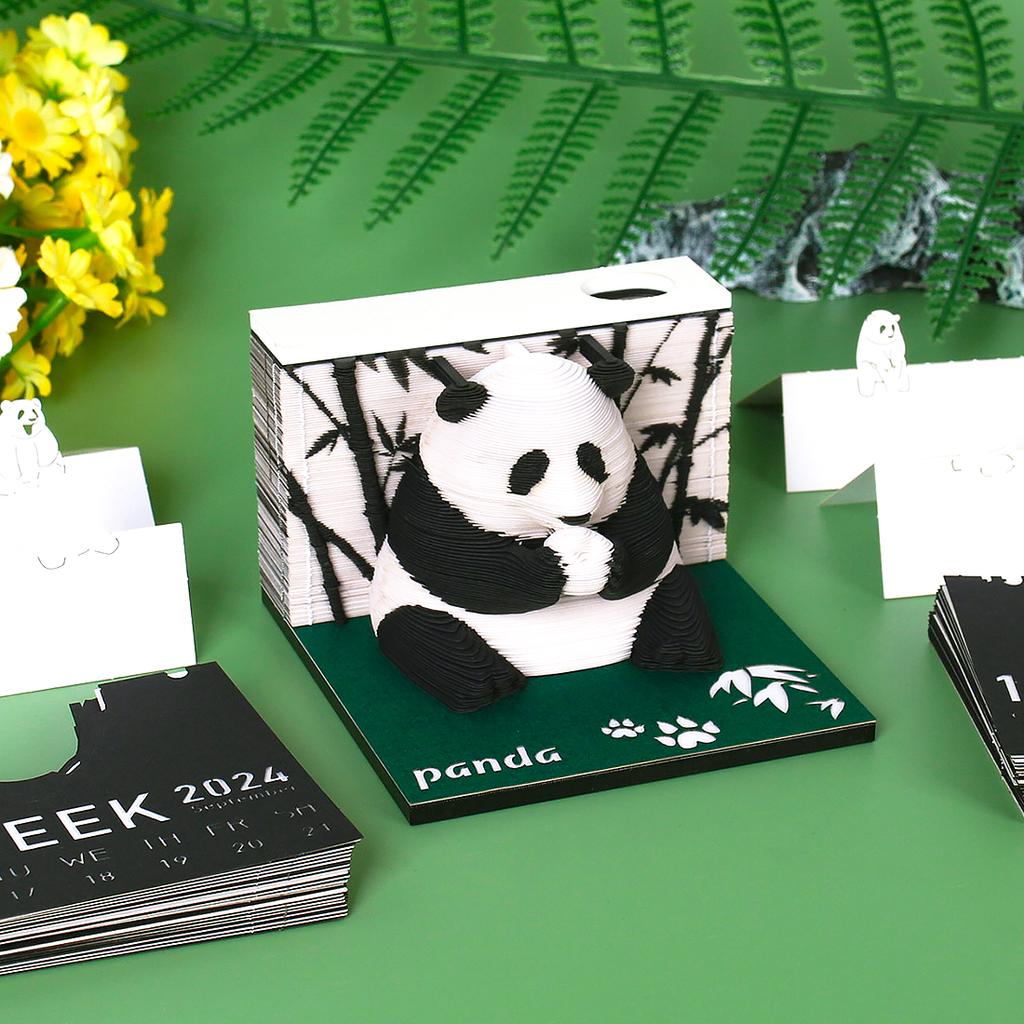 3D блокнот-календарь Panda, недельный, ODM, стиль животных, новые идеи продуктов, креативная бумажная фабрика