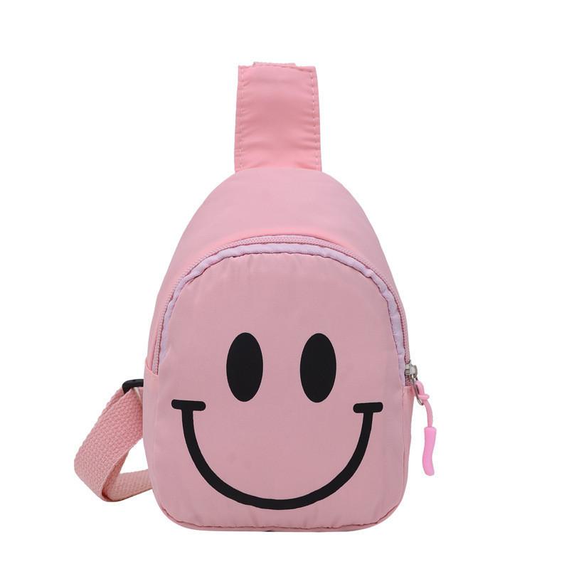 Adorable Nylon Smiley Face Coin Purse For Preschool Kids In Multicolor Designs