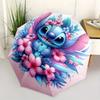 Зонт-трость Stitch, с цветами, автоматический, 8 спиц, ветрозащитный, портативный, складной, подходит для повседневных и деловых выходов, для Gi