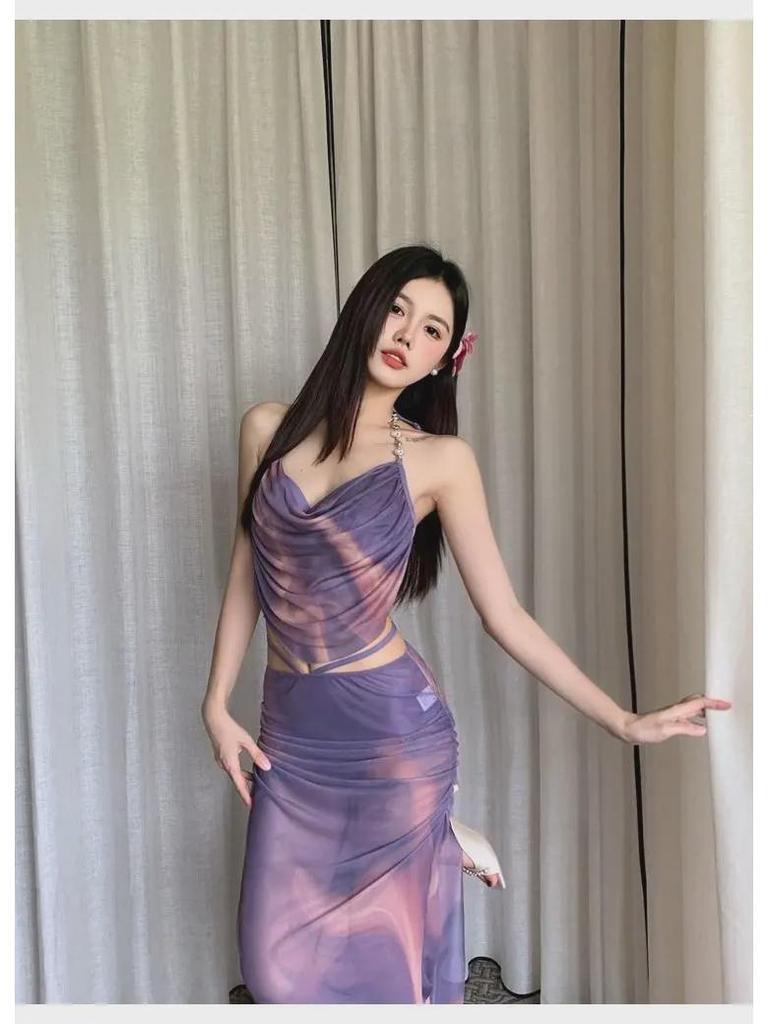 2024 Fairy-Inspired Three-Piece Slimming Bikini Set - Belly-Covering, Elegant Hot Spring Swimsuit for Women