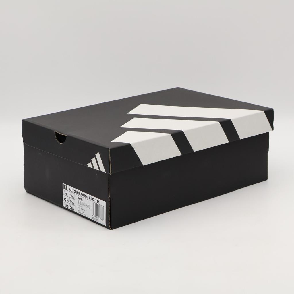 JR6365 adidas Adizero Adios Pro 4 Черный Матовый Серебристый Слава Зеленый (Мужской)