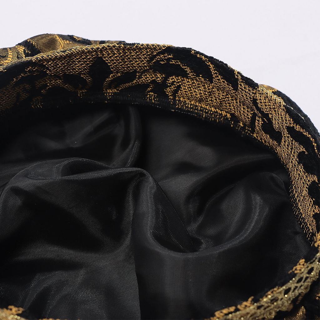Medieval Tudors Hat with Feather Renaissances Muffin Hat Tudors Flat Cap Halloween Cosplay Costumes Halloween Cosplay