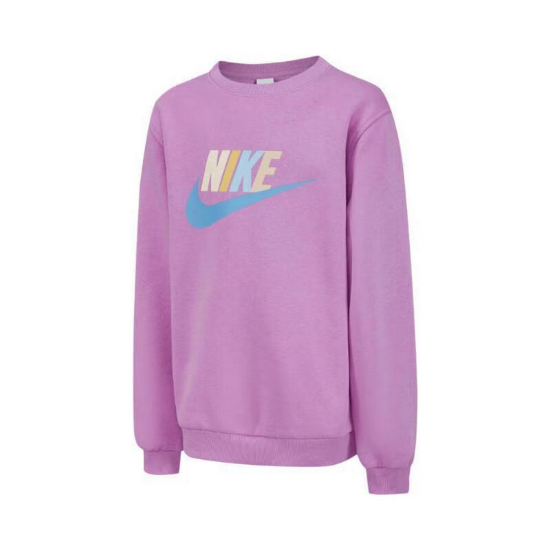 Nike Sweatshirt Club Casual Minimalist Style Fleece Lined Thermal Purple Teenagers FD2992-533