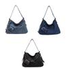 Large Capacity Women's Chain Crossbody Bag Korean Style Satchel Bag Denim Shoulder Bag  Travel