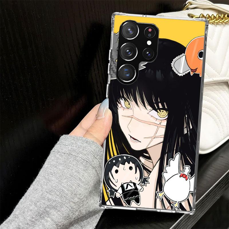 C-Chainsaw Mans Yoru War Devil Case for Samsung Galaxy S25 S24 S23 S22 Ultra Soft Phone Cover S25 Edge S21 Plus S20 FE S10 + Bla