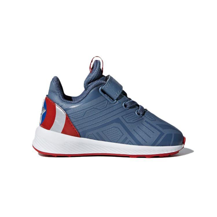 Adidas Rapida Run Avengers Casual Comfortable Breathable Low-Top Walking Shoes Baby Shoes Blue Red AH2652