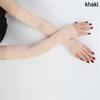 1 Pair Women UV Protection Lace Arm Sleeve Mittens Ice Arm Cuffs Fingerless Driving Gloves Arm Cover