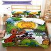 3pcs The Little Mole pattern bedding set duvet cover set includes duvet cover &pillowcases, perfect all season bedroom decoration & gift