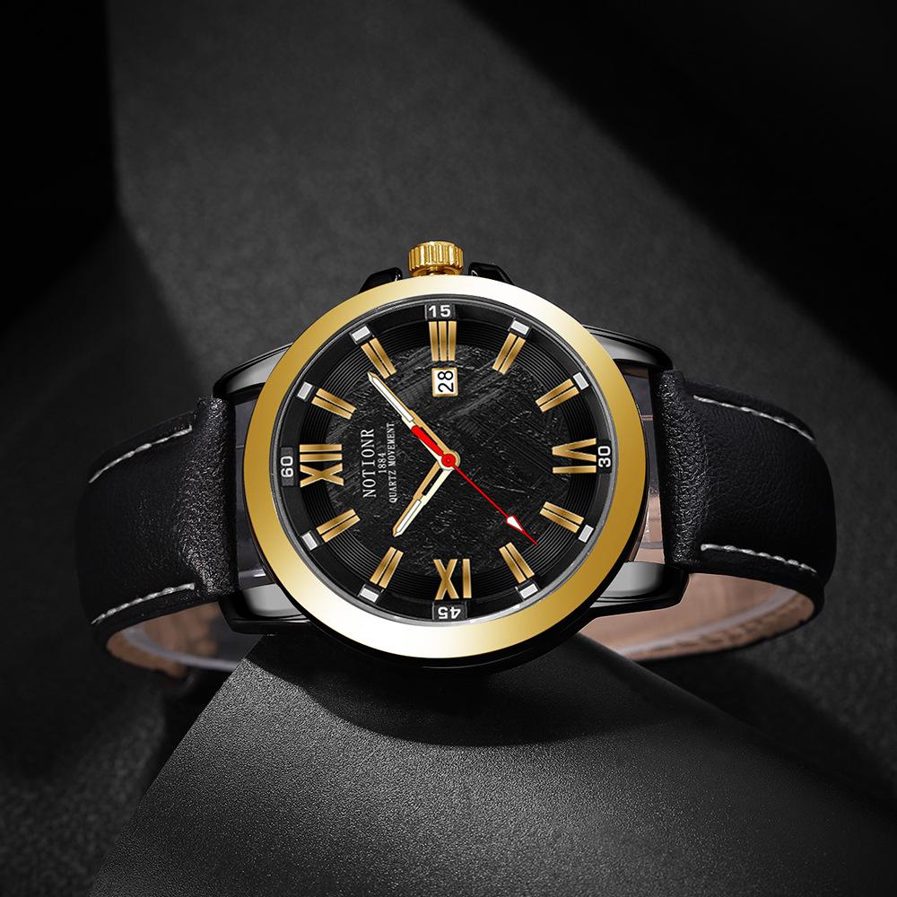 Fashion Business Men's Watches Fashion Men's Watches Simple Watch Large Dial Watch Sports Men's Watch Belt Calendar Watch