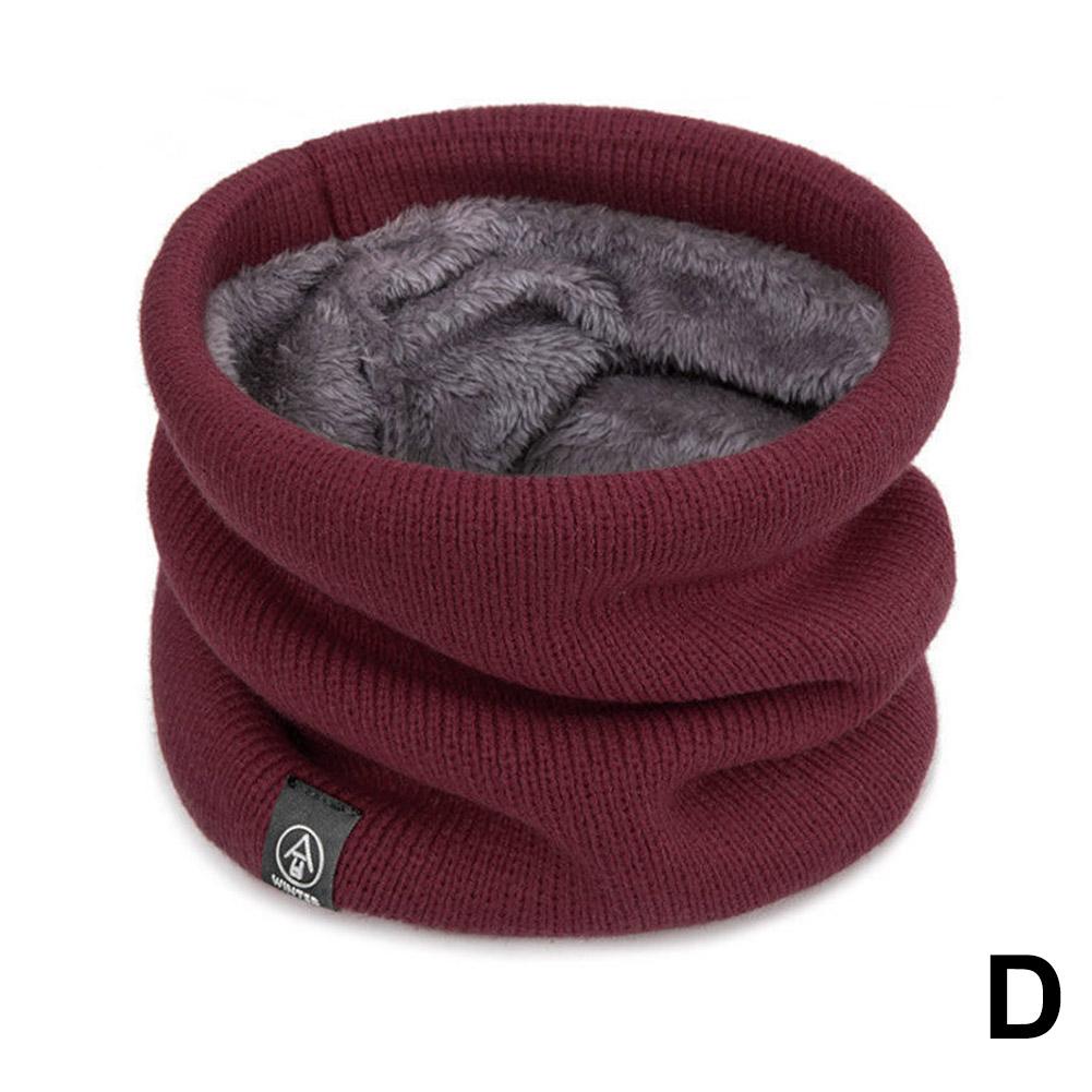Зимний плюшевый вязаный шарф для женщин и мужчин, флисовый шарф-кольцо, бандана, грелка для шеи, бафф, толстая кашемировая повязка на голову, лыжная маска