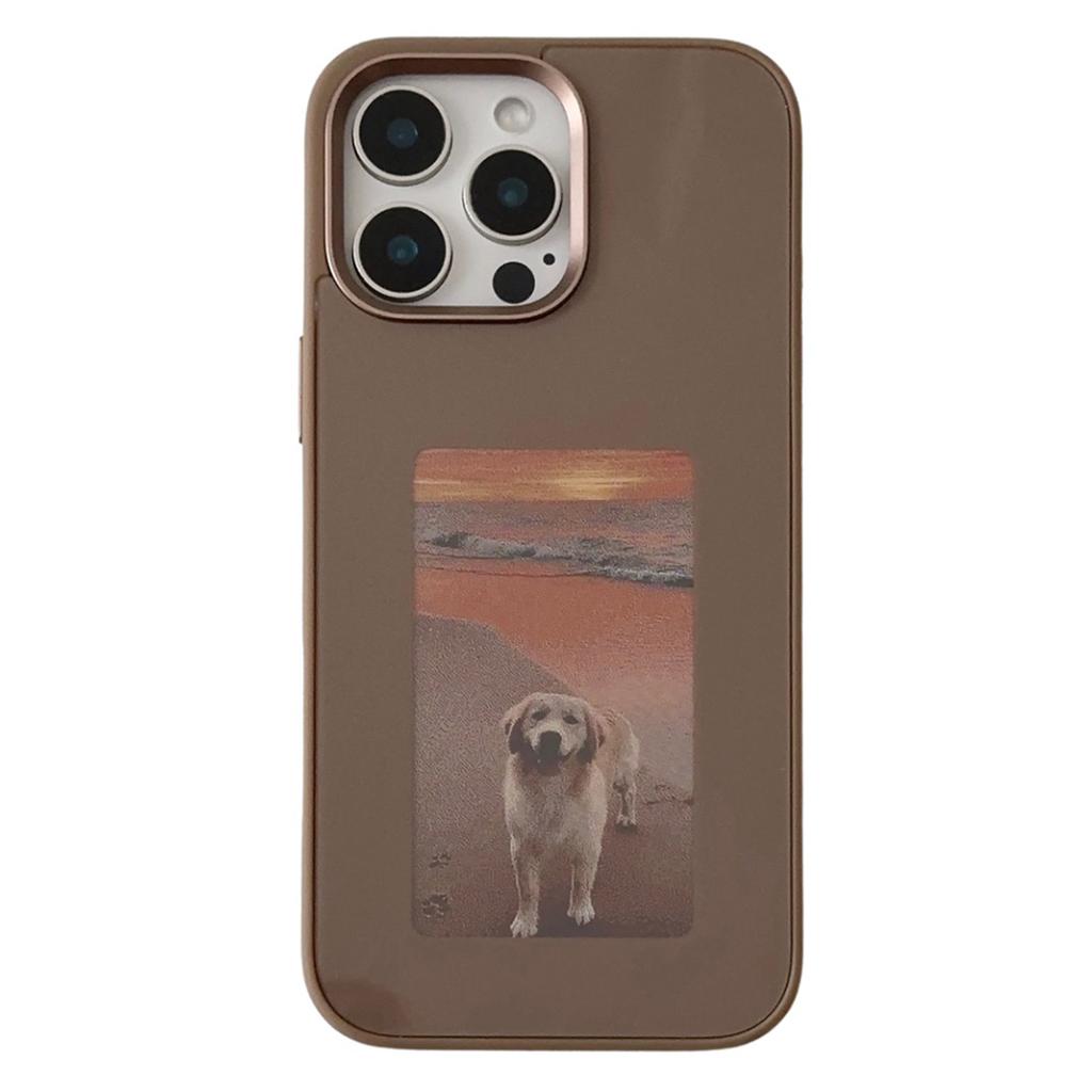 For iPhone 16 Pro Max E Ink Phone Case 4-Color Screen,DIY Wireless NFC Photo Display
