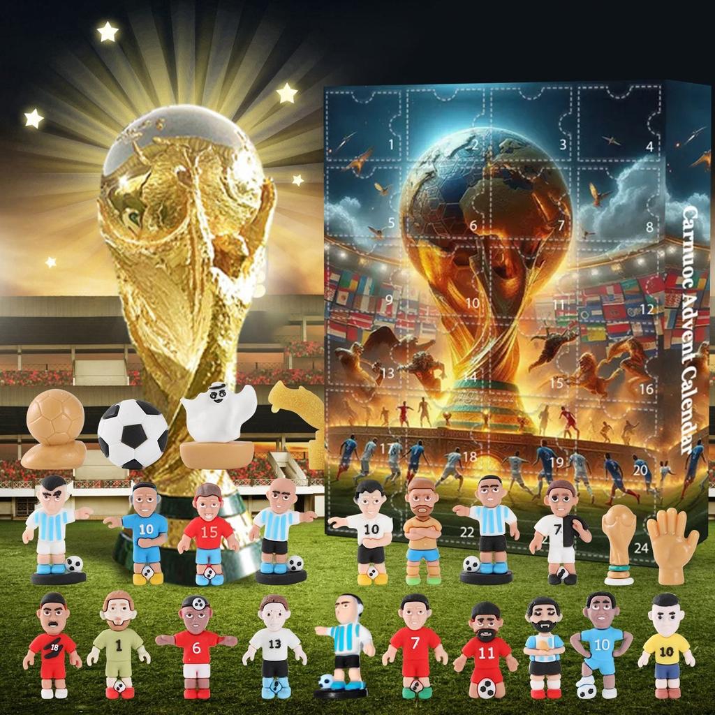 2024 Countdown Advent Calendar Soccer Kit, 24 Days Building Advent Calendars Soccer Party Favors Sports Birthday Christmas Supplies