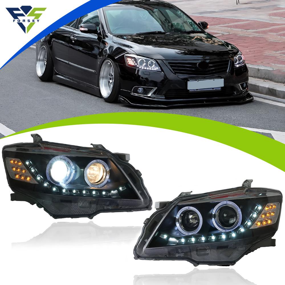 Фара в сборе для Camry 2009-2011 с светодиодными дневными ходовыми огнями с двойной линзой