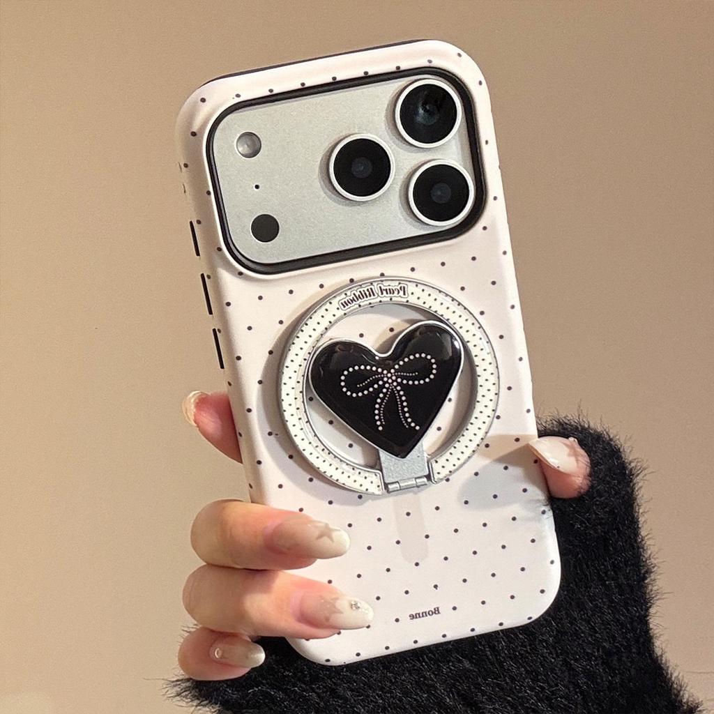 Креативный магнитный чехол-подставка с жемчужной бабочкой для iPhone 17 и iPhone 17 Pro Max