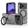 For iPhone 17 Pro Magnetic Case Rotating Metal Kickstand Shockproof PC+TPU Phone Back Cover