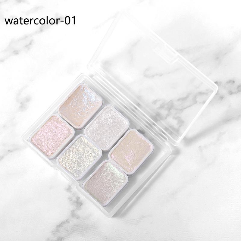 Перламутровые акварельные краски для нейл-арта - Металлический омбре и мраморные эффекты