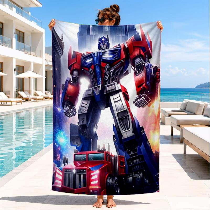 Trans-formers Beach Towel, Super Soft Microfiber, Perfect Gift for Her/Him, Birthday, for Pool, Beach, Travel, Decor Beach Party