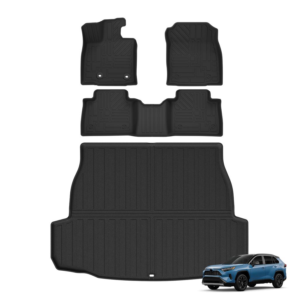 Smabee Left Drive for Toyota RAV4 2026 Fuel Car All-weather TPE Floor Mats Cargo Anti-slip Trunk Pad Liner Backrest Accessories