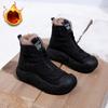 Женские высокие ботинки с плюшевой изоляцией из хлопка, зимние новые ботинки на толстой подошве, повседневные зимние ботинки для женщин
