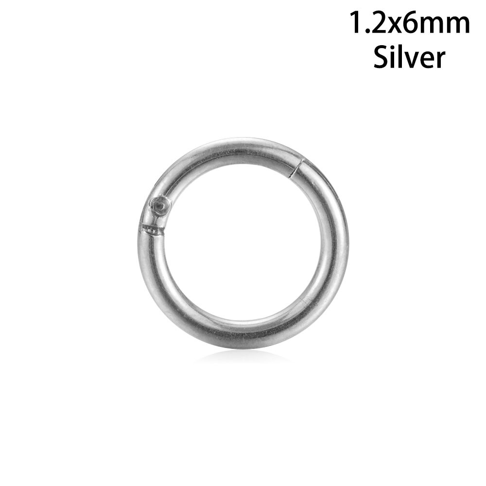 1Pc Unisex Hinged Segment Titanium Steel Ear Helix Tragus Piercing Septum Lip Ring Nose Hoop