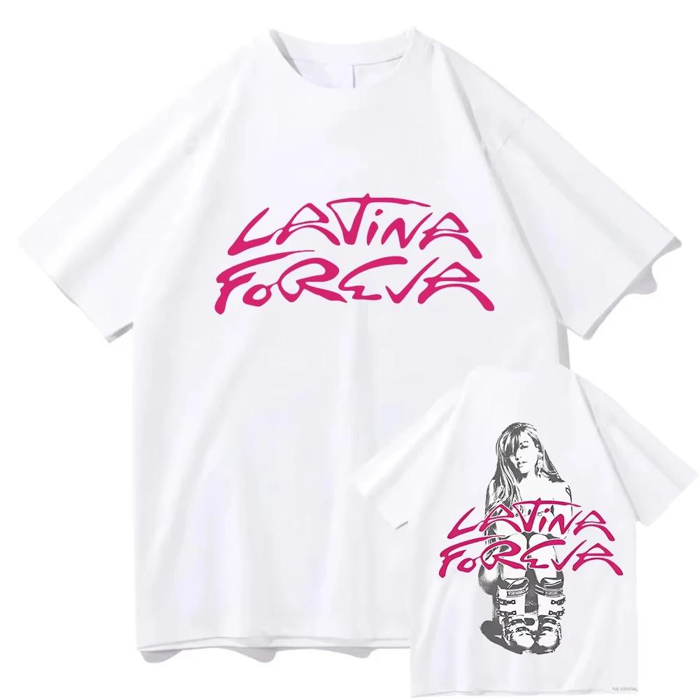 Karol G LATINA FOREVA Ski T Shirt Women Men Short Sleeve Tees Girl Karol G Merch Music Tshirt Summer Cotton High Quality Tshirt