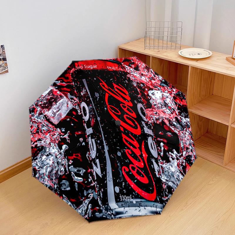 1 шт. Автоматический зонт Coca-cola Рождественская доставка - Подходит для путешествий, улицы, портативный зонт, Подарок на день рождения, Ежедневные принадлежности